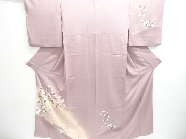 JAPANESE KIMONO / HOMONGI / FLOWER BRANCH & CRANE